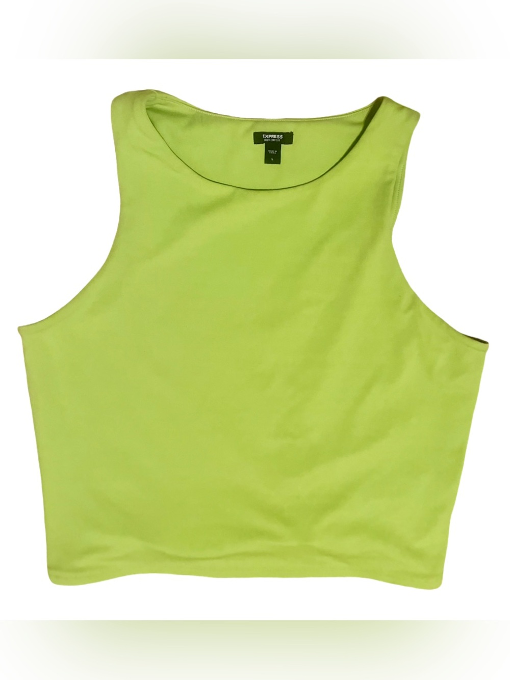 Express Women's Lime Green Contour Tank
